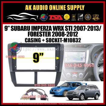 Subaru Forester 2008 - 2012 /  Imperza WRX STI 2007 - 2013  Android Player 9" inch Casing + Socket - M10832