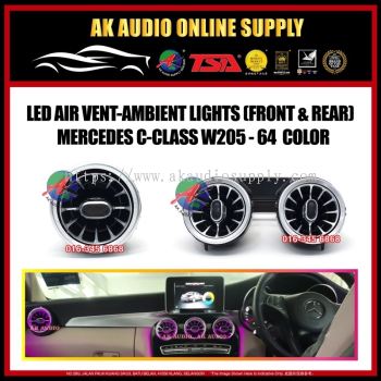 64 Colors ( Front & Rear ) Ambient Lights Air Vents Replace Trim For Benz C Class W205 GLC X253
