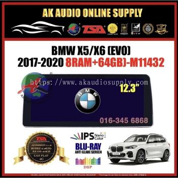 BMW X5 / X6 EVO 2017 - 2020 [ 8 Ram + 64 GB ] Blu-Ray Anti Glare Screen 12.3" IPS+ 4G+Carplay Android Player - M11432