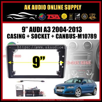 Audi A3 2004 - 2013 Android 9" Casing +Socket With Canbus - M10789