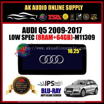 Audi Q5 2009 - 2017 Android Player 10.25" Inch [ 8 Ram + 64GB ] IPS + 4G + CARPLAY + 8 CORE BLU-RAY Anti Glare Screen