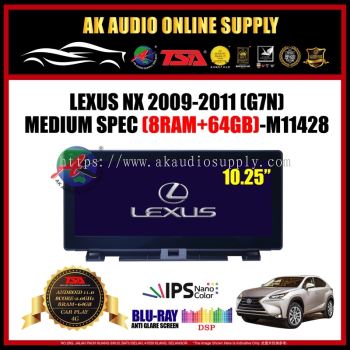Lexus NX 2009 - 2011 [ 8Ram + 64GB ] Blu-Ray Anti Glare Screen 10.25" inch IPS+ 4G+Carplay Android Player - M11428