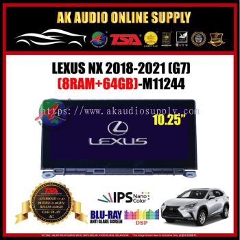 Lexus NX (G7) 2018 - 2021 [ 8Ram + 64GB ] Blu-Ray Anti Glare Screen 10.25" inch IPS+ 4G+Carplay Android Player - M11244