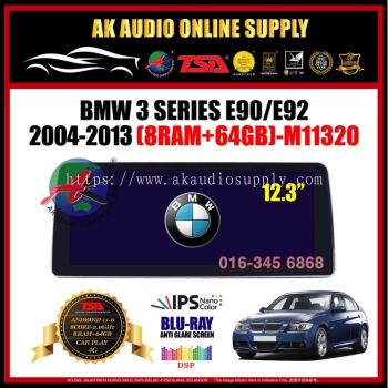 BMW 3 Seriers E90 / E92 2004 - 2013 [ 8Ram + 64GB ] Blu-Ray Anti Glare Screen 12.3" IPS+4G+Carplay Android Player-M11320
