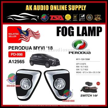 PENTAIR PERODUA MYVI 2018 2019 FOG LAMP 1 SET 2 PCS SPOTLIGHT  PD-998E - A12565
