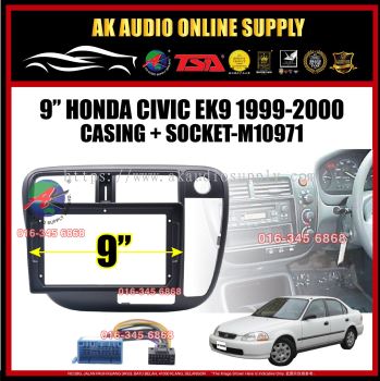 Honda Civic EK9 1999 - 2000  ( Manual ) Android Player 9" Inch Casing + Socket - M10971