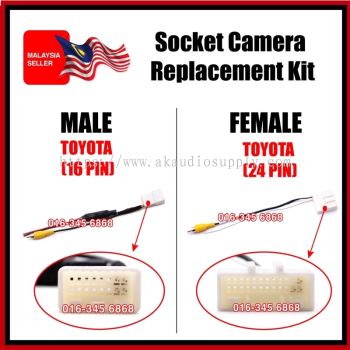 Socket Reverse Camera Replacement Kit Toyota - 16pin / 24 Pin ** female **