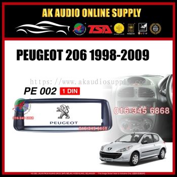 Peugeot 206 1998 - 2006 ( PE-002 ) 1Din Size Player Casing - A12147