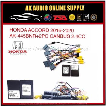 Honda Accord 2016 - 2020 Car Stereo Power Harness Socket With 2pc Canbus For Android Player
