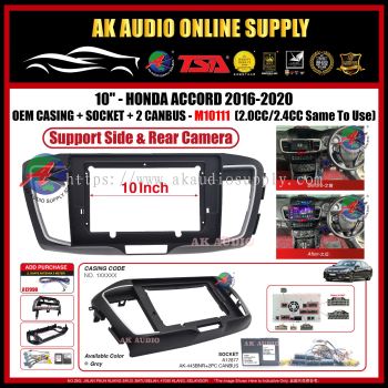 Honda Accord 2016 - 2020 ( Small Socket 2 pc Canbus ) Android Player 10" inch Casing + Socket - M10111