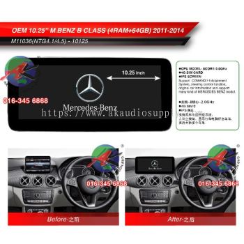 Mercedes-Benz B CLASS 2011 - 2014 Android Player 10.25" Inch  4Ram + 64GB 10125 Monitor