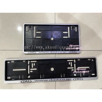  D.A.D  Car Number Plate Silver Frame Long & Square