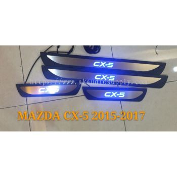 MAZDA CX-5 2015 2016 2017 BLUE LED CAR DOOR SIDE SILL STEP PLATE - A12410