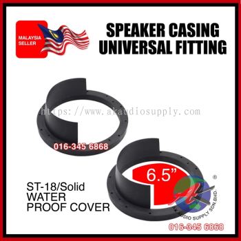 6.5" Car Speaker Waterproof Solid Cover Car Horn Plastic Spacer Protective Black ( ST-18 ) - A12978