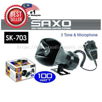 Saxo SK-703 ELECTRONIC Talking Siren HORN 100Watts - A11263