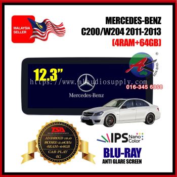 Mercedes-Benz C200/W204 2011-2013 Android Player 12.3" Inch  4Ram + 64GB 10103 Monitor