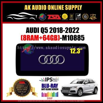 Audi Q5 2018 - 2022 [ 8 Ram + 64 GB ] Blu-Ray Anti Glare Screen 12.3" inch IPS+ 4G+Carplay Android Player - M10885