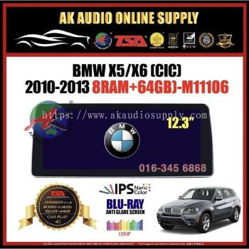 BMW X5 / X6 CIC 2010 - 2013 [ 8Ram + 64GB ] Blu-Ray Anti Glare Screen 12.3" IPS+4G+Carplay Android Player - M11106