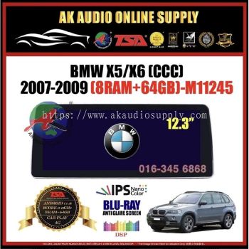 BMW X5 / X6 CCC 2007 - 2009 [ 8Ram + 64GB ] Blu-Ray Anti Glare Screen 12.3" IPS+4G+Carplay Android Player - M11245
