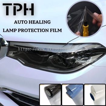 ( 1 Meter ) TPH Lamp Tint Vinyl For 12'' Headlights Spotlights Tint Lampu Kereta Car Tinted Film Headlamp - 30cm X100cm