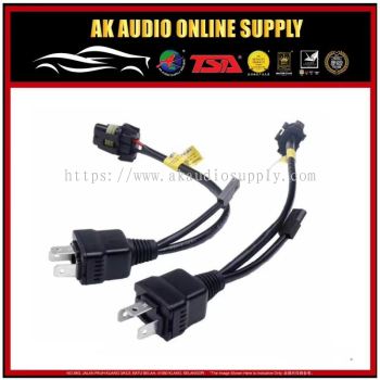 [ 1 PC ] H4 HARNESS H4 HID SOCKET RELAY WIRING HARNESS HID H4 XENON LIGHT SYSTEM RELAY HARNESS FOR HI/LOW - H12066