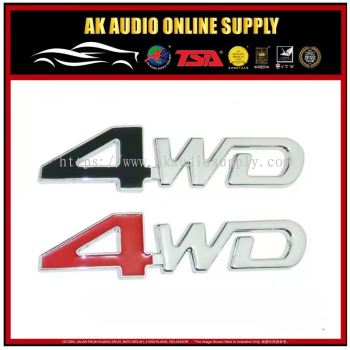 3D Letter Metal Emblem 4WD Badge - A12577