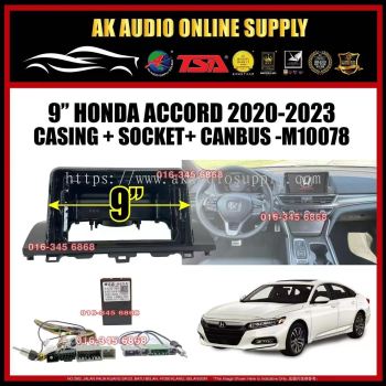 HONDA ACCORD 2020 - 2023 ANDROID 9'' CASING + SOCKET + CANBUS - M10078