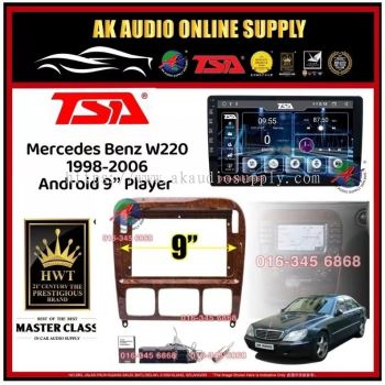 [ MTK 2+32GB ] TSA Mercedes Benz W220 1998 - 2007 ( Wood ) Android 9'' inch Car player Monitor