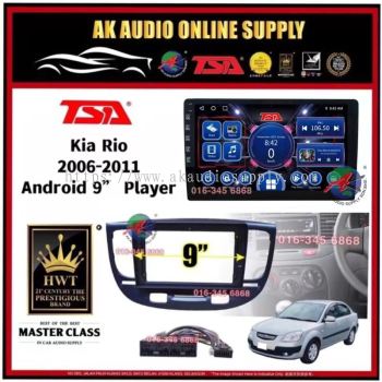 [ MTK 2+32GB ] TSA Kia Rio 2006 - 2011 Dark Grey Android 9'' inch Car player Monitor