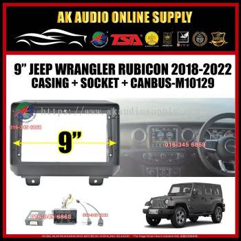 Jeep Wrangler Rubicon 2018 - 2022 Android 9 inch Casing + Socket With Canbus - M10129