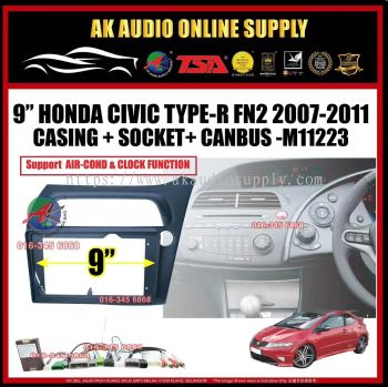 Honda Civic Type-R FN2 2007 - 2011 ** With Canbus *** Android 9" inch Casing + Socket - M11223