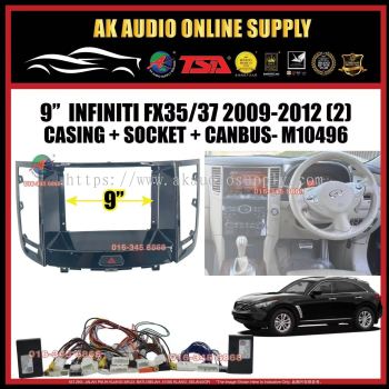 Nissan Infiniti FX35/37 2009 - 2012 ( 2 ) Android Player 9" inch Casing + Socket With Canbus - M10496