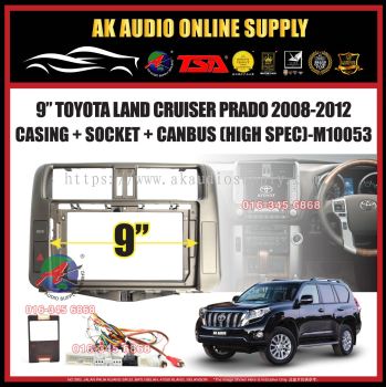 Toyota Land Cruiser Prado J150 2008 - 2012 ( High Spec With Canbus ) Android Player 9" Inch Casing + Socket - M10053