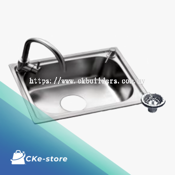 Smith Stainless Steel Single Bowl Top Mount Kitchen Sink - KSB-464021-SB