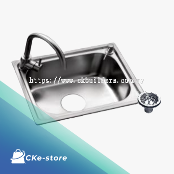 Smith Stainless Steel Single Bowl Top Mount Kitchen Sink - KSB-604521-SB
