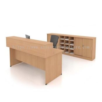 FOBIS RECEPTION COUNTER TABLE C/W CABINET SET