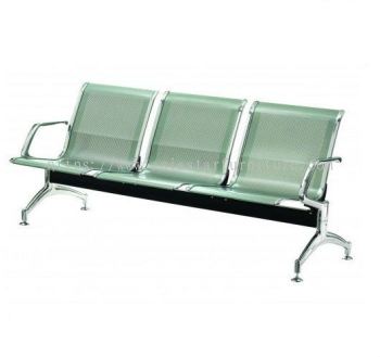 LC3 THREE SEATER LINK VISITOR CHAIR WITH CHROME METAL BASE