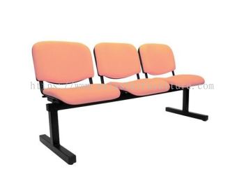 LC5 THREE SEATER LINK VISITOR CHAIR WITH EPOXY BLACK METAL BASE