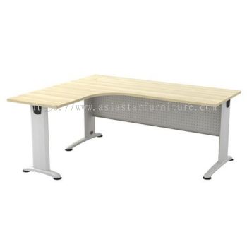 BERLIN 5 x 5 FEET L-SHAPE OFFICE TABLE WITH METAL J-LEG ABL-1515