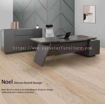 NOEL DIRECTOR OFFICE TABLE WITH SIDE CABINET & CABINET SET