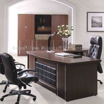 ZEBONY DIRECTOR OFFICE TABLE WITH SIDE CABINET & CABINET SET