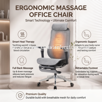 Kyber-Max 2026 Kerusi Ergonomik Massage Mesh | MY & SG