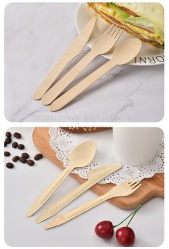 Wooden Knife Wooden Fork Wooden Spoon ľ;