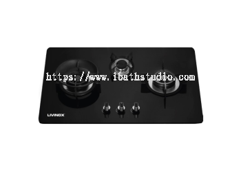 LIVINOX LGH-388 3B-BL 3 BURNER GAS HOB