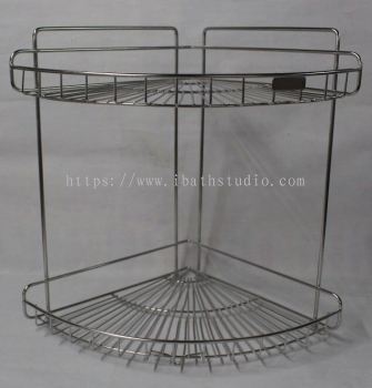 LIVINOX LDR-102 304 Stainless Steel Double Layer Corner Basket