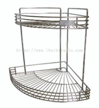 LIVINOX LDR-104 304 Stainless Steel Double Layer Corner Basket