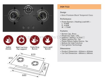 Vees DGH-T322 GAS HOB 