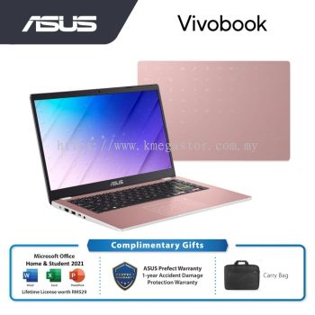 Asus Vivobook Go (E410K-ABV307WS) 14" HD N4500 / 8GB RAM / 256GB SSD / share / Win11 / 2 Years Warranty / Rose Pink