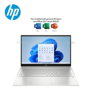 HP Pavilion 15-Eg2008TX 15.6" FHD Laptop Natural Silver ( I5-1235U, 8GB, 512GB, MX550 2GB, W11, HS )