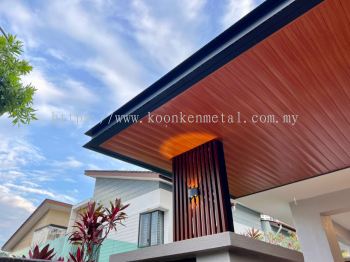 ACP with Woodgrain Aluminium Strips Ceiling